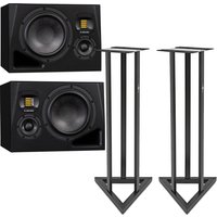 ADAM Audio A8H Active Studio Monitors Including Stands