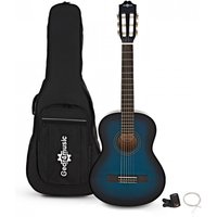 Deluxe Junior 1/2 Classical Guitar Pack Blue by Gear4music