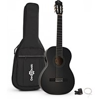 Deluxe Classical Electro Acoustic Guitar Pack Black by Gear4music