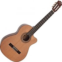 Deluxe Single Cutaway Classical Acoustic Guitar by Gear4music