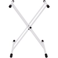 X-Frame Double Braced Keyboard Stand White by Gear4music