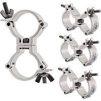 Double Half Coupler Clamp 48-51mm Pack of 4 by Gear4music