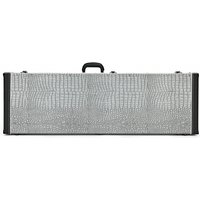 Deluxe Bass Guitar Case by Gear4music - Silver