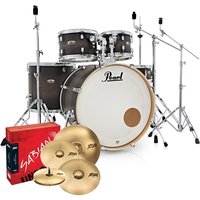 Pearl Decade Maple Pro Drum Kit w/Sabian XSRs Satin Black Burst