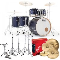 Pearl Decade Maple 6pc Pro Drum Kit w/Sabian XSRs Ultramarine Velvet