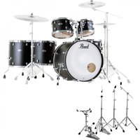 Pearl Decade Maple 22 6pc Drum Kit w/Hardware Satin Slate Black