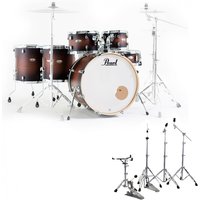 Pearl Decade Maple 22 6pc Drum Kit w/Hardware Satin Brown Burst