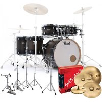 Read more about the article Pearl Decade Maple 7pc Pro Drum Kit w/Sabian XSRs Satin Black Burst