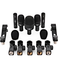 5 Piece Drum Mic Set with Carry Case by Gear4music