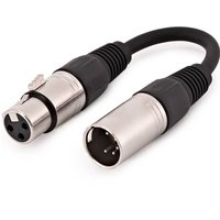 DMX 3 Pin to 5 Pin Converter Cable by Gear4music