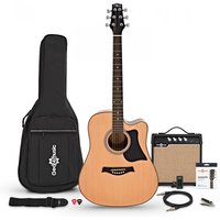 Dreadnought Cutaway Electro Acoustic Guitar + 15W Amp Pack