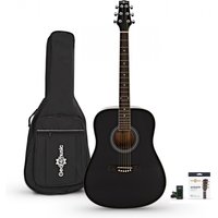 Dreadnought Left Handed Acoustic + Accessory Pack Black