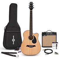 3/4 Single Cutaway Electro Acoustic Guitar + 15W Amp Pack