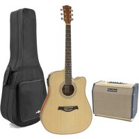 Deluxe Dreadnought Guitar and 25w SubZero Amp Pack Ovangkol