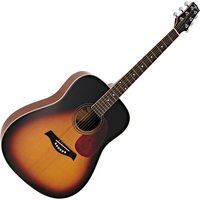 Deluxe Dreadnought Acoustic Guitar by Gear4music Mahogany