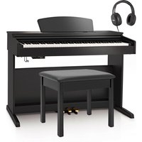 DP-10X Digital Piano by Gear4music + Piano Stool Pack Gloss Black