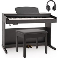 DP-10X Digital Piano by Gear4music + Piano Stool Pack Matte Black