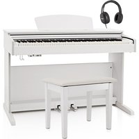 DP-10X Digital Piano by Gear4music + Piano Stool Pack White