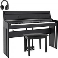 DP-12 Compact Digital Piano by Gear4music + Stool Pack Matte Black