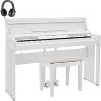 DP-12 Compact Digital Piano by Gear4music + Stool Pack White