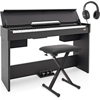 DP-7 Compact Digital Piano by Gear4music + Accessory Pack Black