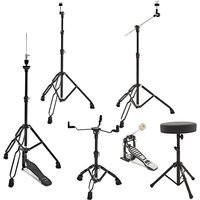 Starter Drum Hardware Pack by Gear4music Black