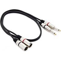 XLR (M) - Jack Amp/Mixer Cable Dual Mono 1m