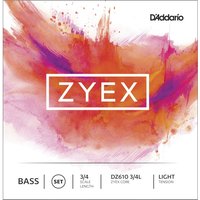 DAddario Zyex Double Bass String Set 3/4 Size Light 