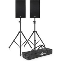 QSC E Series E115 15 Passive PA Speakers Pair with Stands