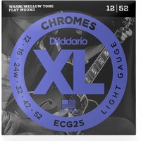 DAddario ECG25 12-52 Chromes Flat Wound Electric Guitar Strings