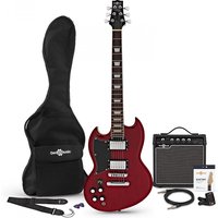 Brooklyn Left Handed Electric Guitar + 15W Amp Pack Red