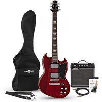 Brooklyn Electric Guitar + 15W Amp Pack Red