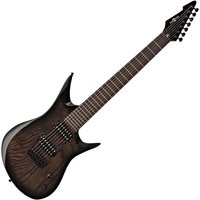 Harlem 7-String Electric Guitar by Gear4music Trans Black