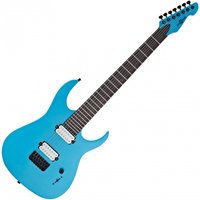 Harlem S 7-String Electric Guitar by Gear4music Blue Sparkle - Nearly New