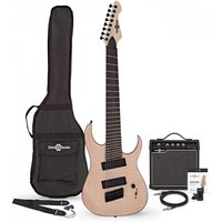 Harlem S 8-String Fanned Fret Guitar + 15W Amp Pack Natural