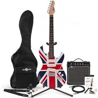 LA Electric Guitar by Gear4music Union Jack + Complete Pack