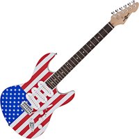 LA Electric Guitar by Gear4music Stars and Stripes