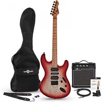 LA Select Modern Electric Guitar + Amp Pack Lava Burst