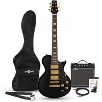 New Jersey Select Guitar by Gear4music + 15W Pack Beautiful Black