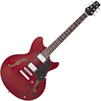 San Francisco Semi Acoustic Guitar by Gear4music Wine Red