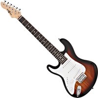 3/4 LA Left Handed Electric Guitar by Gear4music Sunburst