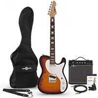 Read more about the article Knoxville Semi-Hollow Electric Guitar + Amp Pack Sunburst