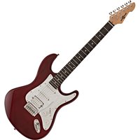 LA Select Electric Guitar HSS by Gear4music Trans Red