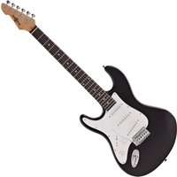 LA Left Handed Electric Guitar by Gear4music Black - Nearly New