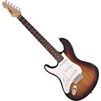 LA Left Handed Electric Guitar by Gear4music Sunburst - Nearly New