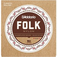 DAddario EJ32 Folk Nylon Classical Guitar Strings with Ball End