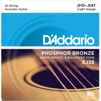 DAddario EJ38 12-String Phosphor Bronze Light 10-47