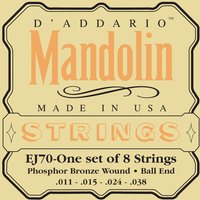 DAddario EJ70 Phosphor Bronze Mandolin Strings Ball End Med/Light