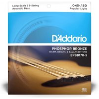 DAddario EPBB170-5 Phosphor Bronze 5-String Acoustic Bass Strings