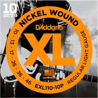 DAddario EXL110 Electric Guitar Strings 10-46 10 Pack